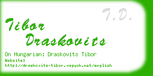 tibor draskovits business card